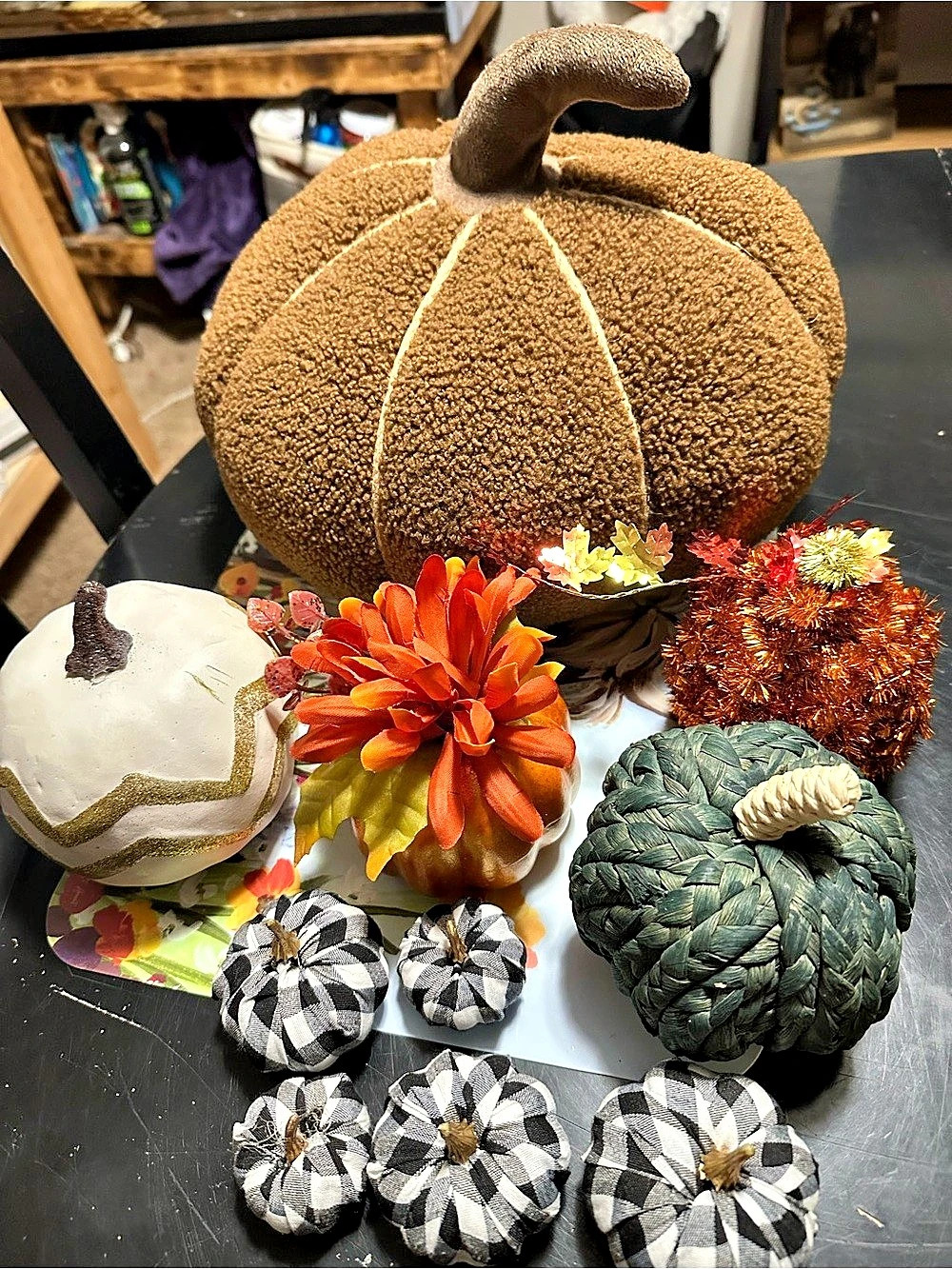 Fall Pumpkin Decor Set in Brown & Orange